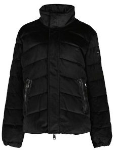 Guess Kurtka zimowa w kolorze czarnym rozmiar: XL. Czarne kurtki Guess, na zimę, xl, z aplikacjami, z puchu, bez kaptura. Za 241,56 zł.