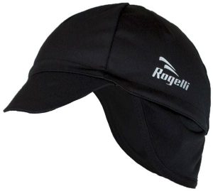Czapka pod kask softshell Rogelli PROTTETIVO. Czarne czapki Rogelli, bez wzorów, z materiału. Za 91,25 zł.