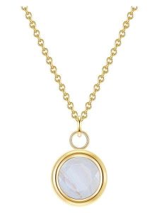 Glanzstücke München Pozłacany naszyjnik z zawieszką - dł. 40 cm rozmiar: onesize. Niebieskie naszyjniki Glanzstücke München, pozłacane. Za 174,02 zł.