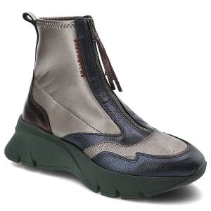 Szare Botki Hispanitas Buty Premium Damskie. Szare botki Hispanitas, na jesień, bez wzorów, ze skóry, bez obcasa, bez zapięcia. Za 599,00 zł.