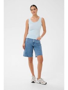 Kaffe Top w kolorze błękitnym rozmiar: L. Niebieskie topy Kaffe, l, bez wzorów, bez kołnierzyka, bez ramiączek. Za 78,99 zł.