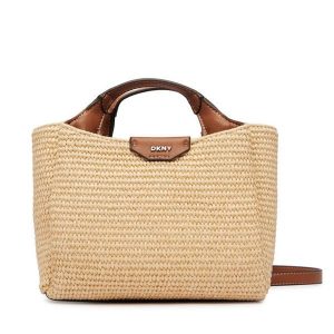Torebka DKNY. Brązowe torebki klasyczne DKNY, bez wzorów, bez dodatków. Za 659,99 zł.