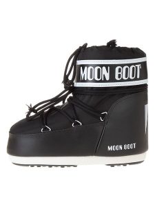 Moon Boot Botki zimowe "Icon Low" w kolorze czarnym rozmiar: 36-38. Czarne botki Moon Boot, na zimę, bez wzorów, z materiału, bez obcasa, bez zapięcia. Za 548,45 zł.