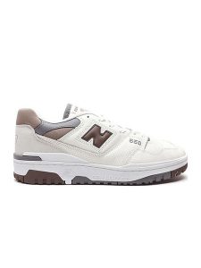 New Balance Skórzane sneakersy "BB550" w kolorze biało-brązowym rozmiar: 41,5. Białe trampki New Balance, bez wzorów, z materiału, bez zapięcia. Za 421,67 zł.