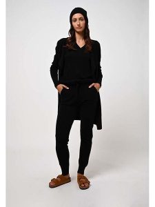 AUTHENTIC CASHMERE Kaszmirowy kardigan "Chésery" w kolorze czarnym rozmiar: S. Czarne kardigany AUTHENTIC CASHMERE, na lato, s, bez wzorów, z kaszmiru, bez ramiączek. Za 337,41 zł.