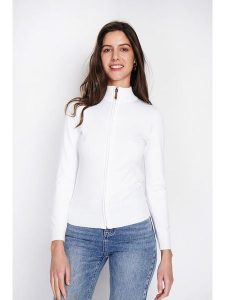 ASSUILI Kardigan w kolorze białym rozmiar: 42. Białe kardigany Assuili, z kaszmiru. Za 113,99 zł.