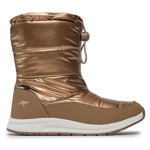 Śniegowce KangaRoos. Brązowe buty zimowe KangaROOS, bez obcasa, bez zapięcia. Za 289,99 zł.