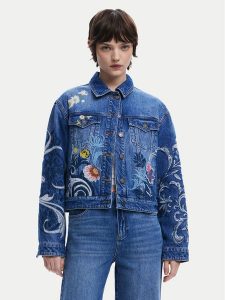 Desigual Kurtka jeansowa Misouri 25SWED55 Niebieski Regular Fit. Niebieskie kurtki Desigual, m, bez wzorów, z bawełny, bez kaptura. Za 429,99 zł.