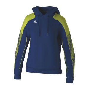 Bluza damska z kapturem Erima Evo Star. Niebieskie bluzy Erima, bez wzorów, z materiału, z kapturem. Za 243,00 zł.