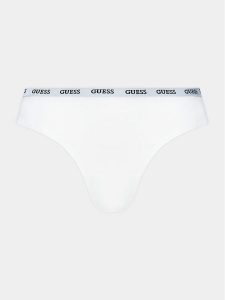 Guess Figi brazylijskie O3YE00 KBS50 Biały. Białe figi Guess, z aplikacjami, z syntetyku. Za 119,99 zł.