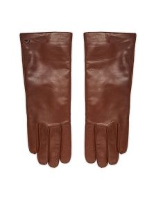 Weekend Max Mara Rękawiczki Damskie Senapeshort 2525566035 Brązowy. Brązowe rękawiczki Weekend Max Mara, bez wzorów, ze skóry. Za 669,99 zł.