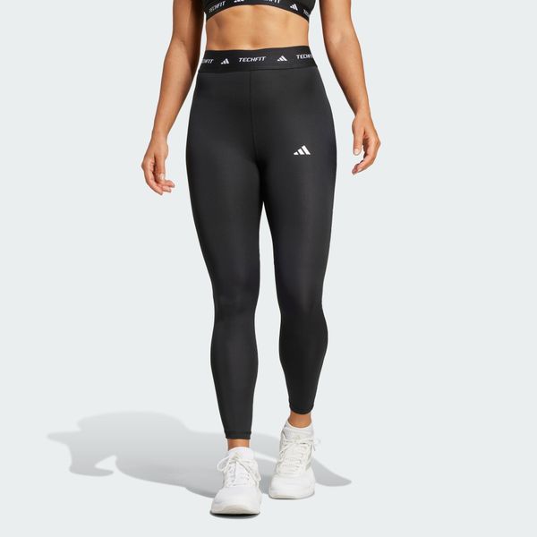 Legginsy TECHFIT 7/8. Białe legginsy ADIDAS, bez wzorów, z materiału. Za 199,00 zł.