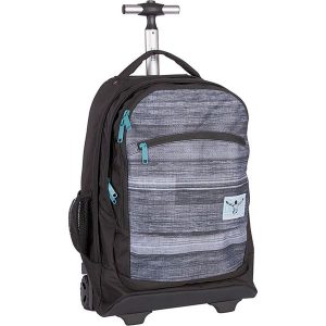 Walizka-plecak "Wheely" w kolorze czarno-szarym - 33 x 52 x 19,5 cm. Plecaki marki Chiemsee Bags. W wyprzedaży za 260,95 zł.