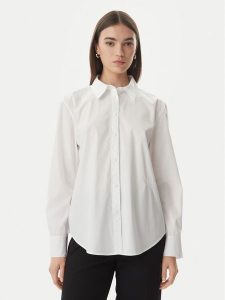 Calvin Klein Koszula LV044F136G Biały Regular Fit. Białe koszule Calvin Klein, l, bez wzorów, z bawełny, bez kołnierzyka, bez ramiączek. Za 449,99 zł.