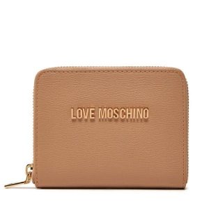 Portfel LOVE MOSCHINO. Brązowe portfele LOVE MOSCHINO, bez wzorów. Za 249,99 zł.