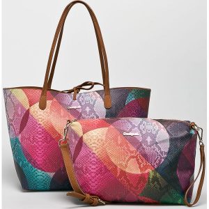Desigual - Torebka dwustronna. Szare torebki klasyczne marki Desigual, z materiału. Za 349,90 zł.