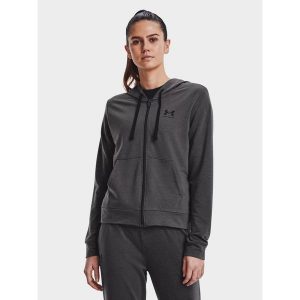 Bluza sportowa damska Under Armour Rival Terry Full Zip Hoodie. Szare bluzy Under Armour, s, bez wzorów, z kapturem. Za 119,99 zł.