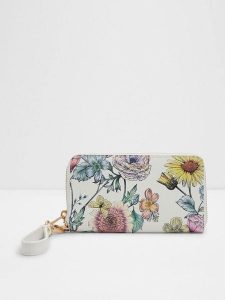 Aldo Portfel w kolorze białym ze wzorem - 18 x 11 x 2 cm rozmiar: onesize. Białe portfele ALDO, bez wzorów, z materiału. Za 82,99 zł.