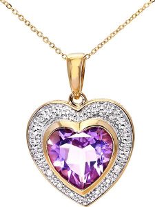 Rinani Złoty naszyjnik z diamentową zawieszką - dł. 46 cm rozmiar: onesize. Różowe naszyjniki Rinani, z ametystem, złote. Za 2 805,99 zł.