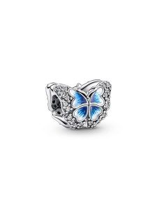 Pandora Srebrny charms z cyrkoniami rozmiar: onesize. Niebieskie zawieszki Pandora, z cyrkonią, srebrne. Za 230,95 zł.