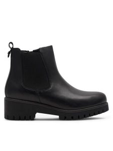 Go Soft Botki WI23-GLAMIS-02 Czarny. Czarne botki Go Soft, bez wzorów, z materiału, bez obcasa, na płaskiej podeszwie, bez zapięcia. Za 249,99 zł.