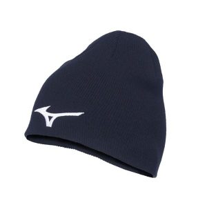 Czapka Mizuno Promo Beanie. Czarne czapki Mizuno, bez wzorów, z materiału. Za 125,50 zł.