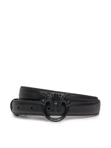Pinko Pasek Damski Love Berry H2 Belt. PE 24 PLT01 100143 A1K2 Czarny. Czarne paski Pinko, bez wzorów, ze skóry. Za 359,99 zł.