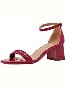 ESPRIT Sandały w kolorze czerwonym rozmiar: 39. Czerwone sandały ESPRIT, bez wzorów, z otwartym noskiem, bez obcasa, na koturnie, bez zapięcia. Za 97,96 zł.