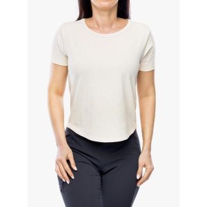 Koszulka bawełniana damska Royal Robbins Basecamp Boxy Tee. Białe koszulki sportowe ROYAL ROBBINS, bez wzorów, z bawełny, bez ramiączek. Za 181,99 zł.