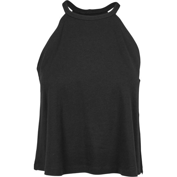 Koszulka Tank Top Z Dekoltem W Szpic Dla Kobiet. Czarne bluzki Urban Classics, xs, bez wzorów, bez kołnierzyka, bez ramiączek. Za 48,99 zł.