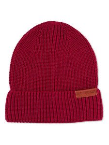 Hofbrucker Czapka beanie w kolorze czerwonym rozmiar: onesize. Czerwone czapki Hofbrucker, z aplikacjami, z bawełny. Za 118,28 zł.
