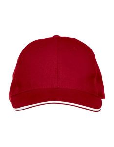 Clique czapka Davis 6-panel z bawełnianego twillu – red. Czerwone czapki CLIQUE, bez wzorów, z bawełny. Za 77,83 zł.