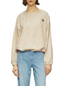 S.Oliver Bluzka w kolorze beżowym rozmiar: 42. Brązowe bluzki s.Oliver, s, bez wzorów, z bawełny, bez kołnierzyka, bez ramiączek. Za 108,99 zł.