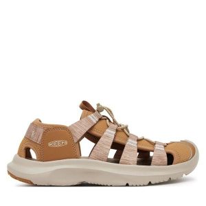 Sandały Keen. Brązowe buty trekkingowe Keen, bez wzorów, bez obcasa, bez zapięcia. Za 249,99 zł.