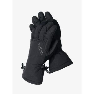 Rękawice 5-palczaste damskie Rab Storm Glove. Czarne rękawiczki RAB, bez wzorów. Za 199,76 zł.
