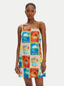 Roxy Sukienka letnia Atlas Playa Blanca ERJWD03860 Kolorowy Regular Fit. Kombinezony Roxy, na lato, xs, bez wzorów, z wiskozy, bez kołnierzyka, bez ramiączek. Za 139,99 zł.