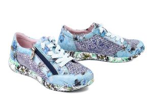 LAURA VITA 0007840 Joctao 06 cobalt, półbuty damskie. Niebieskie półbuty LAURA VITA, bez wzorów, bez obcasa, bez zapięcia. Za 449,90 zł.