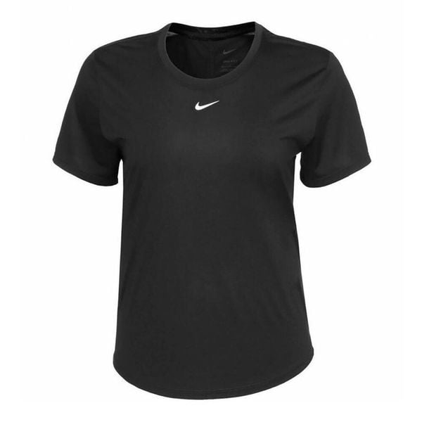 T‑Shirt Sportowy Damski Nike Dri‑Fit W Nk One Df SS. Czarne koszulki sportowe Nike, bez wzorów, bez ramiączek, na fitness i siłownię, dri-fit (nike). Za 123,20 zł.