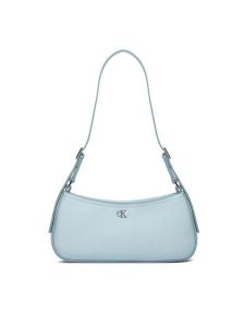Calvin Klein Torebka Ck Small Shoulder Bag LV04F3170G Błękitny. Niebieskie torebki klasyczne Calvin Klein, bez wzorów, ze skóry, bez dodatków. Za 339,99 zł.