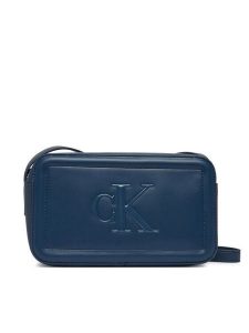 Calvin Klein Torebka Bold Ck Camera Bag LV04F3220G Niebieski. Niebieskie listonoszki Calvin Klein, bez wzorów, ze skóry, bez dodatków. Za 329,99 zł.