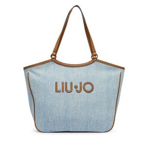 Torebka Liu Jo. Niebieskie shopper bag Liu Jo, bez wzorów, bez dodatków. Za 559,99 zł.