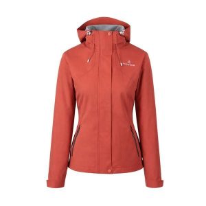 Kurtka Membranowa Damska ESSENCE STX CP. Czerwone kurtki BERGSON, bez wzorów, bez kaptura. Za 479,00 zł.