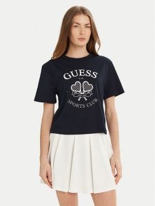 Guess T-Shirt V5GI04 I3Z14 Granatowy Regular Fit. Niebieskie t-shirty Guess, xs, z aplikacjami, z bawełny, bez kołnierzyka, bez ramiączek. Za 79,99 zł.