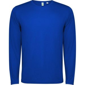 Koszulka Z Długim Rękawem Unisex Dla Dorosłych Estoril. Niebieskie bluzki ROLY, bez wzorów, sportowe, bez kołnierzyka, bez ramiączek. Za 35,99 zł.