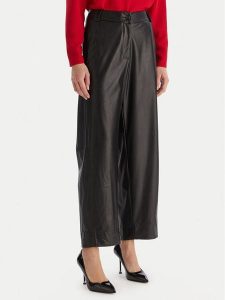 ACCESS FASHION Spodnie z imitacji skóry 54-5132-188 Czarny Regular Fit. Czarne kombinezony ACCESS FASHION, xs, bez wzorów, ze skóry, wizytowe, bez kołnierzyka, bez ramiączek. Za 479,99 zł.