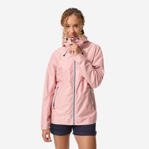 Kurtka żeglarska damska Decathlon Sailing 100. Czerwone kurtki DECATHLON, s, bez wzorów, z materiału, bez kaptura. Za 129,99 zł.