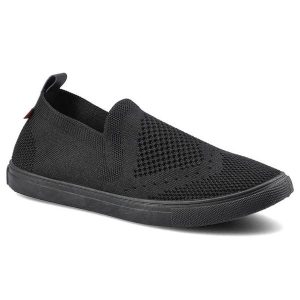 Czarne Tenisówki Big Star Damskie Sportowe Obuwie. Czarne trampki Big Star, z aplikacjami, z gumy, bez zapięcia. Za 109,00 zł.