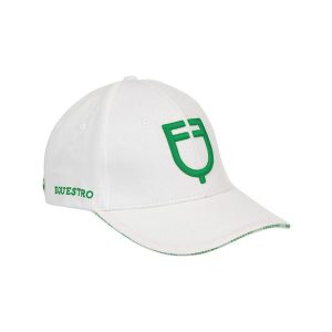 Czapka baseballowa unisex. Białe czapki EQUESTRO, bez wzorów, z bawełny, klasyczne. Za 58,90 zł.