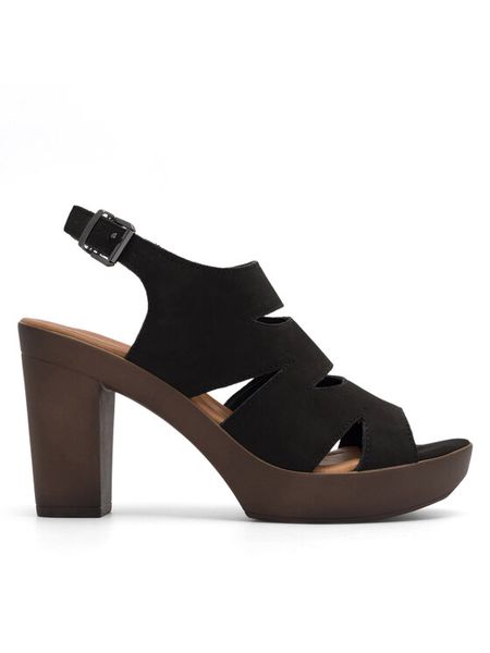 Lasocki Sandały EST-2025-06 Czarny. Czarne sandały Lasocki, bez wzorów, ze skóry, bez obcasa, na słupku, bez zapięcia. Za 179,99 zł.