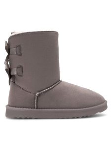 DeeZee Śniegowce CORY WSL19150-21 Szary. Szare buty zimowe DeeZee, z materiału, bez obcasa, bez zapięcia. Za 97,99 zł.